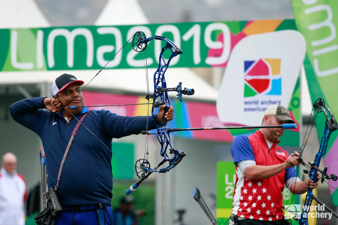 Roberto Hernandez shoots during the Pan American Games in 2019.