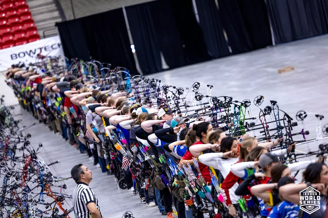 The Indoor Archery World Series is an open-entry mass-participation.