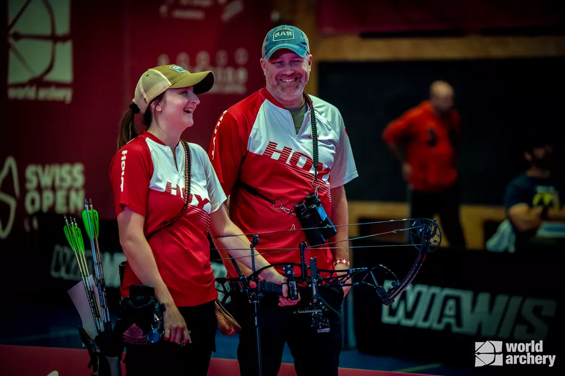 Tanja and Braden Gellenthien enjoying their time at the Swiss Open Lausanne.
