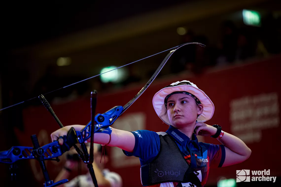 Olivia Doigo was a suprise top seed in recurve women in Lausanne.