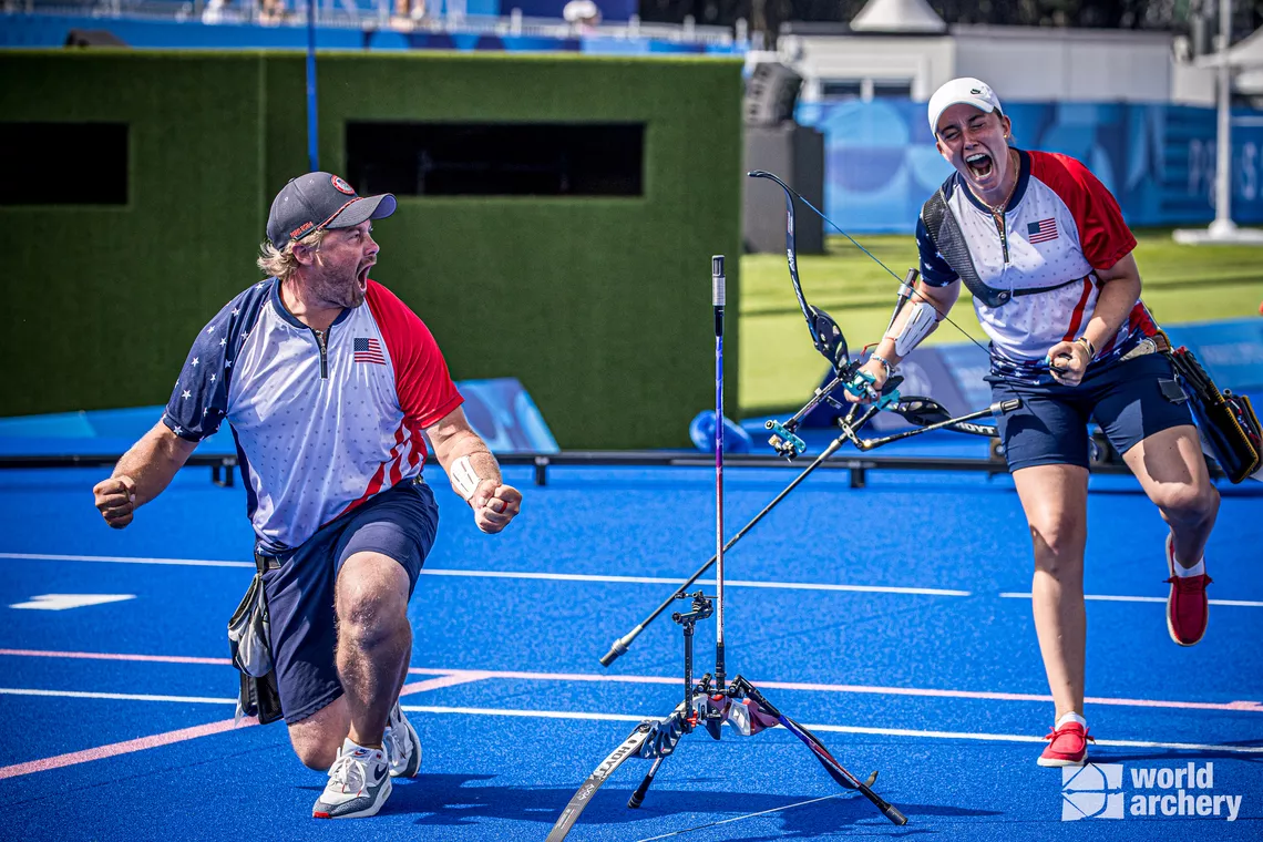 Brady Ellison and Casey Kaufhold's determination to win Olympic silver in the mixed team Olympic event in Paris 2024.