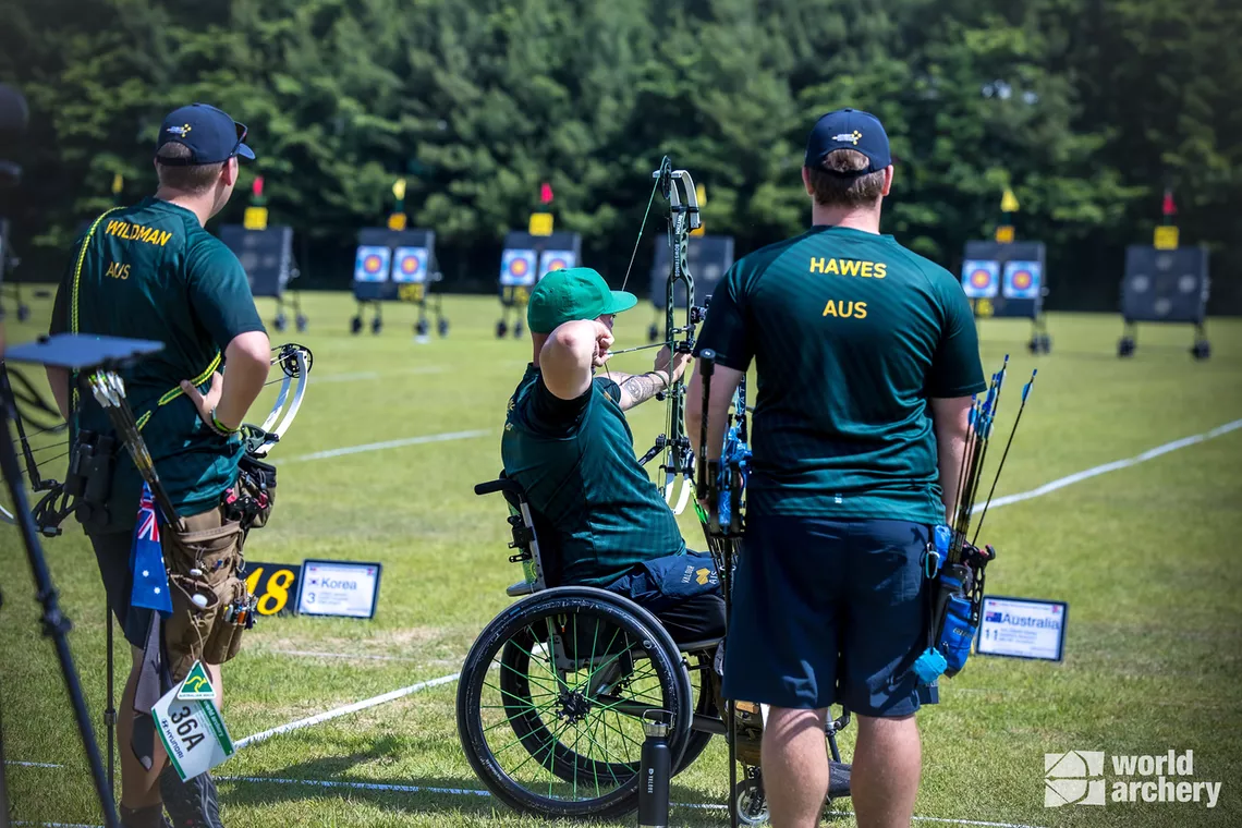 Australian compound men won team bronze at Yecheon 2024 Hyundai Archery World Cup.