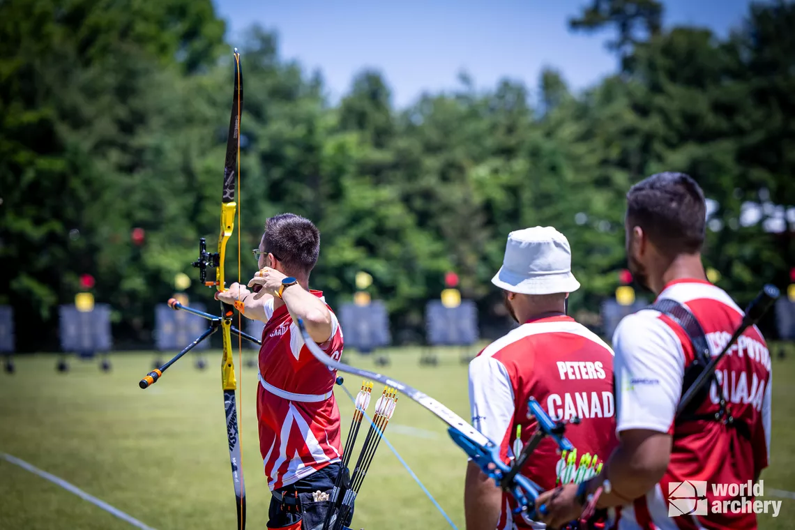 Canada wins recurve men’s team bronze in Yecheon 2024.