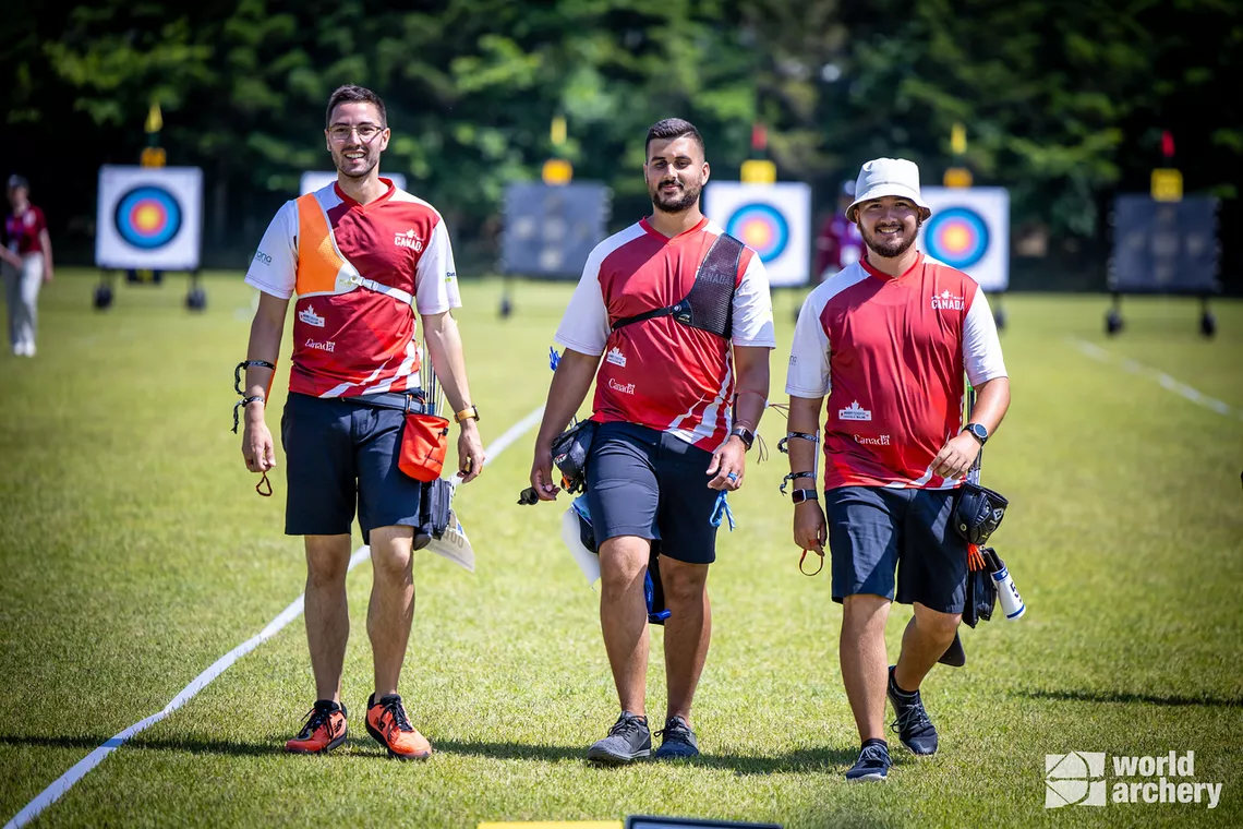 Canada recurve men’s team won bronze in Yecheon 2024.