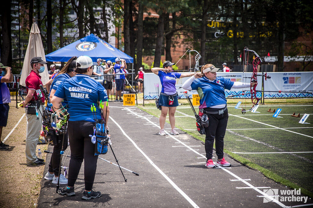 Colombia collects bronze in the women's team event of the first stage of the 2021 Hyundai Archery World Cup in Guatemala City.