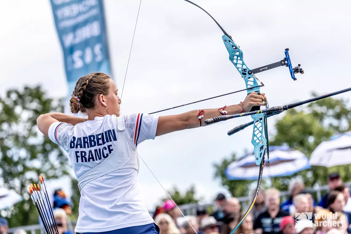 Lisa Barbelin aux championnats du monde 2023 à Berlin.