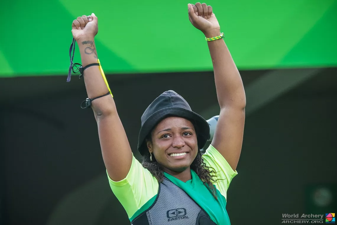 Ane Marcelle Dos Santos very emotional at her home Games in Rio 2016.