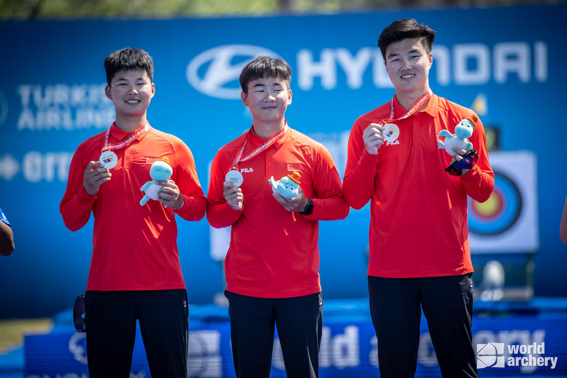 China won recurve men’s team gold at Antalya 2023 Hyundai Archery World Cup.