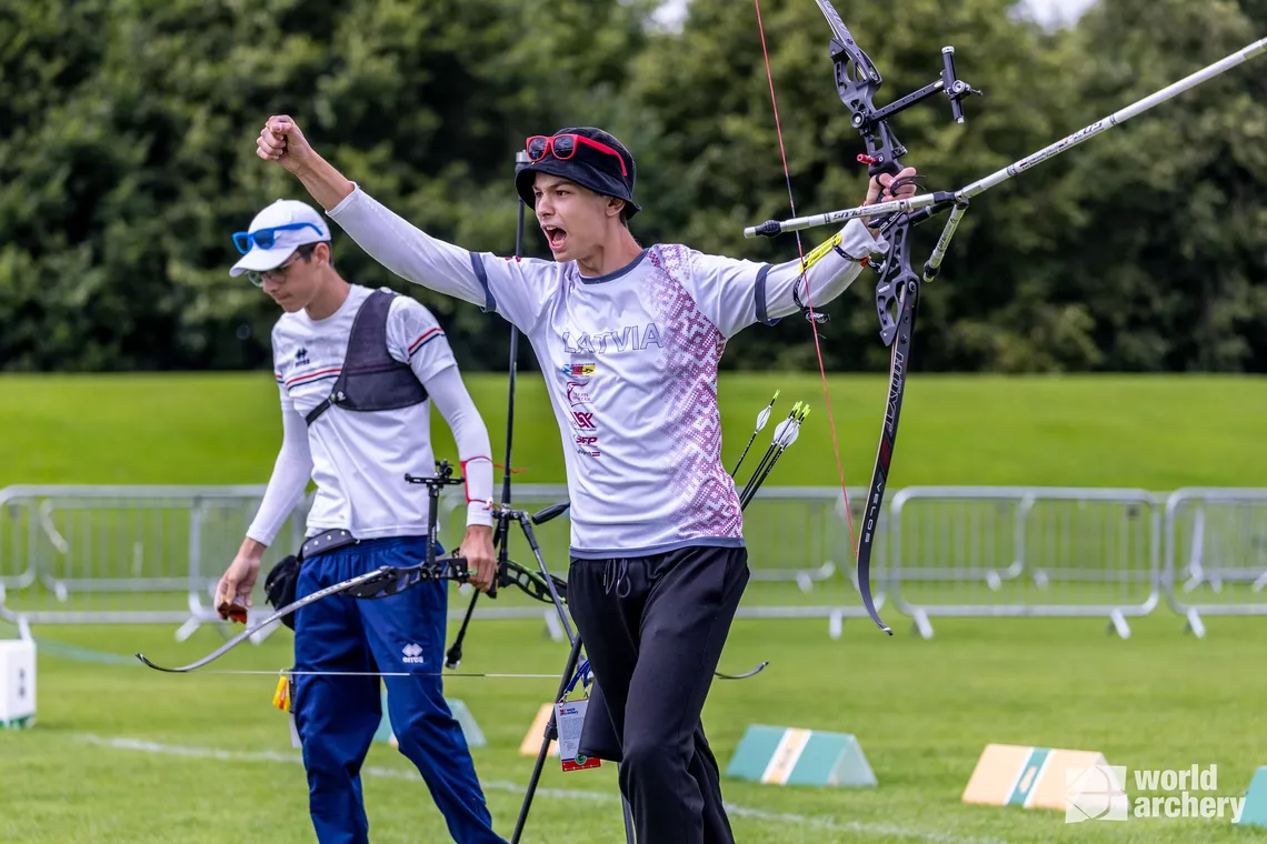 Roman Sergejevs recurve under-18 men’s World Champion 2023.