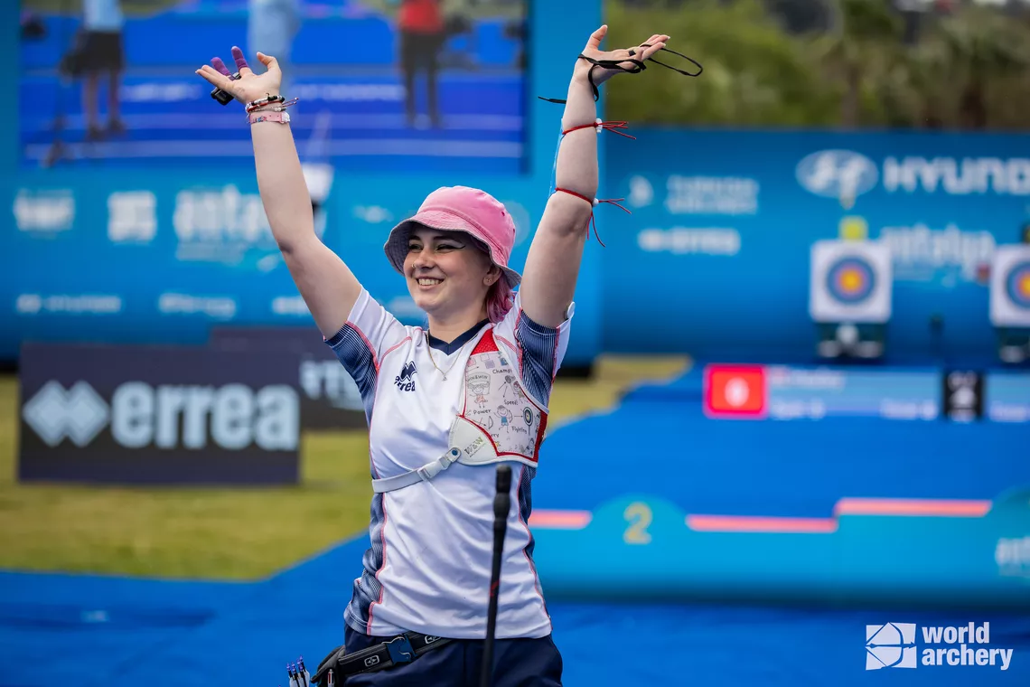 Penny Healey at Antalya 2023 Hyundai Archery World Cup.