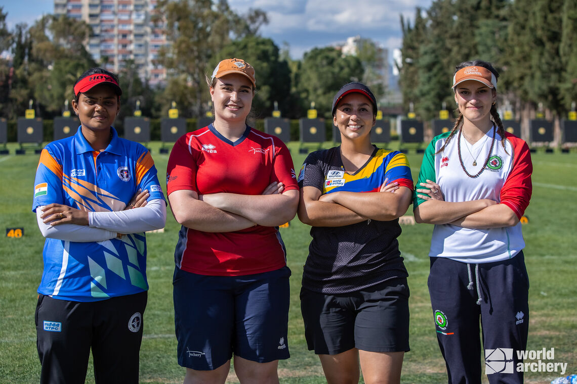 Compound women’s final four at Antalya 2023 Hyundai Archery World Cup.