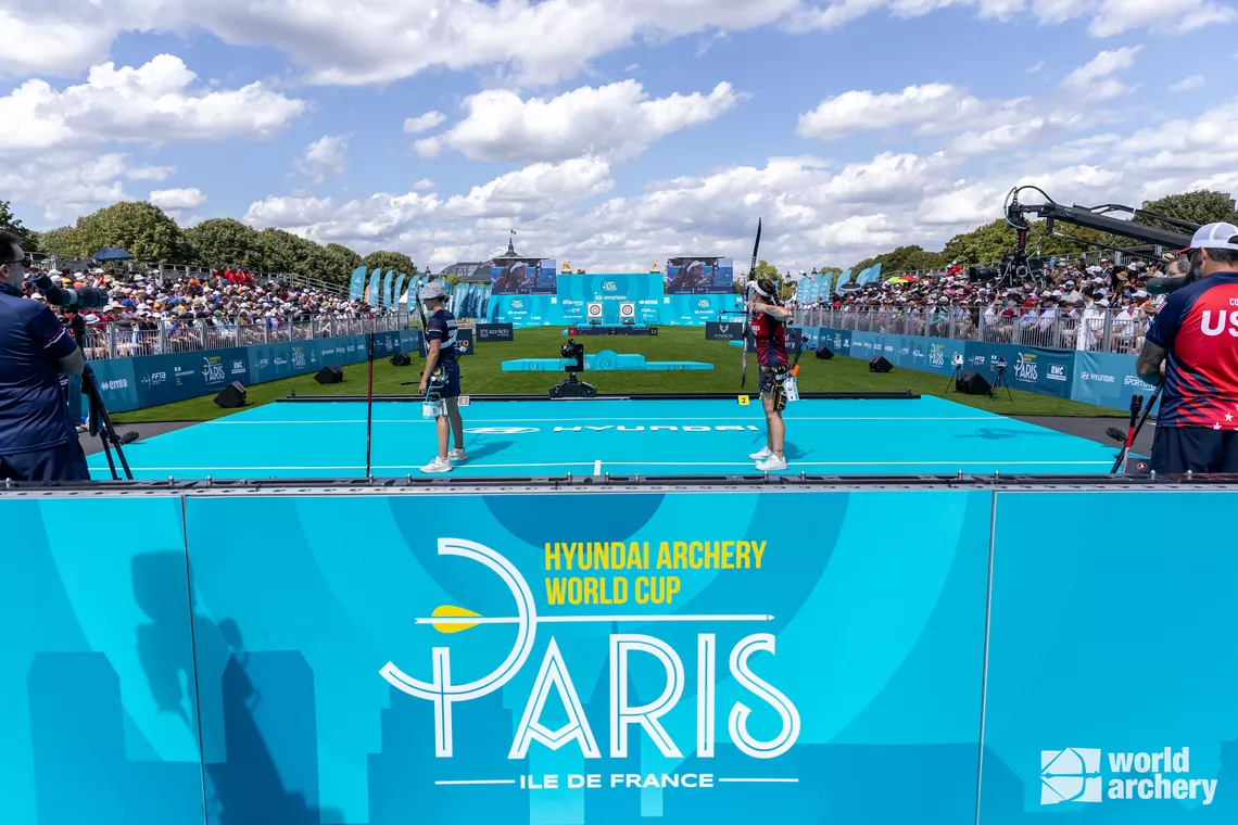 Casey Kaufhold won maiden gold at Paris 2023 Hyundai Archery World Cup.