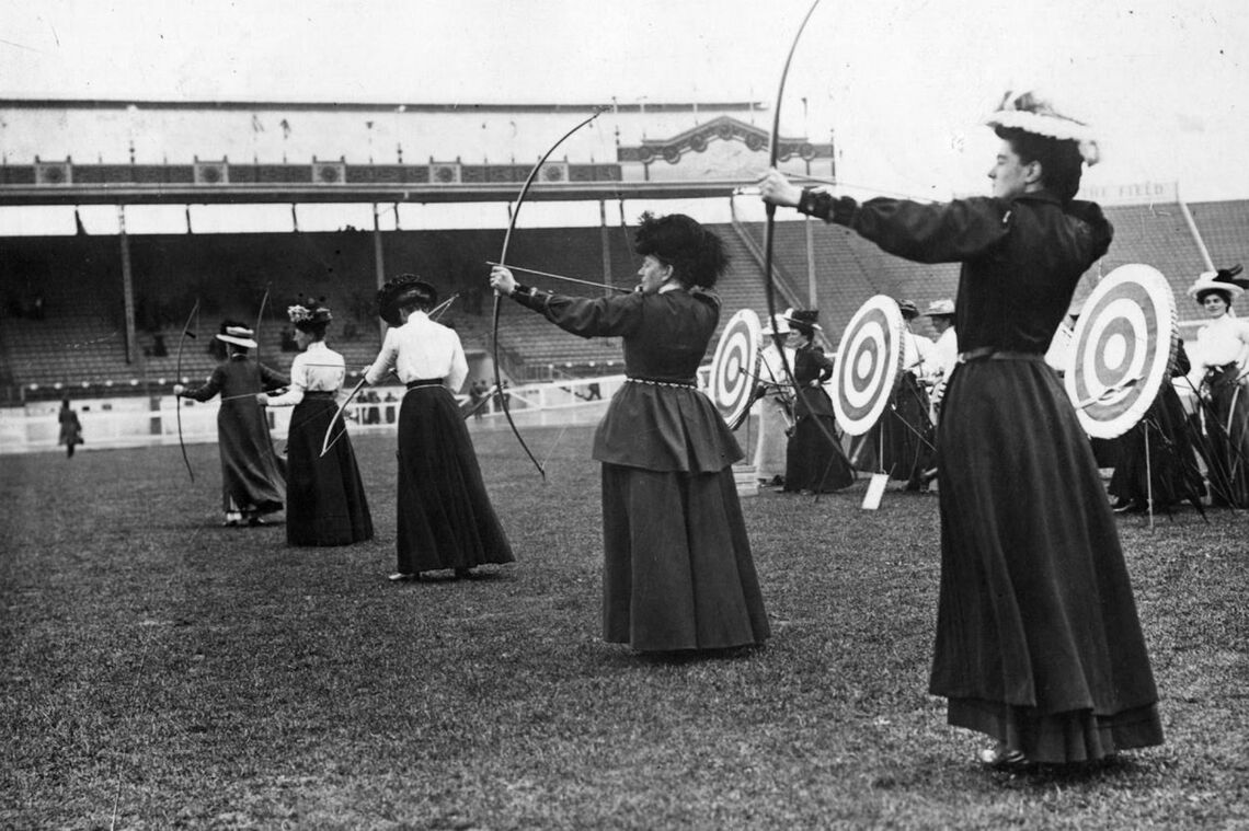 The women’s archery competition at the 1908 Olympic Games.