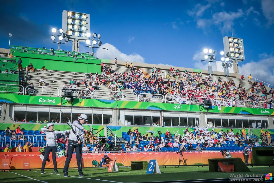 Chang Hye Jin and Ki Bo Bae in their semifinal match at the Rio 2016 Olympic Games.