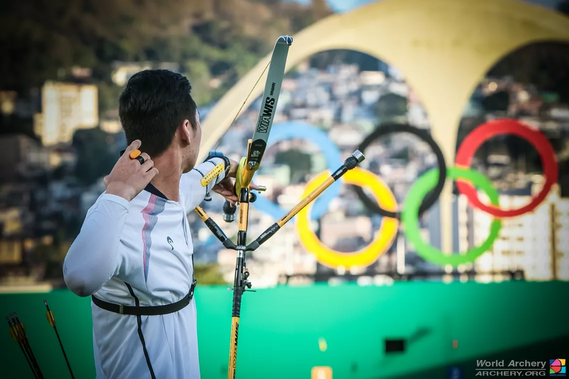 Ku Bonchan shooting at the Rio 2016 Olympic Games.
