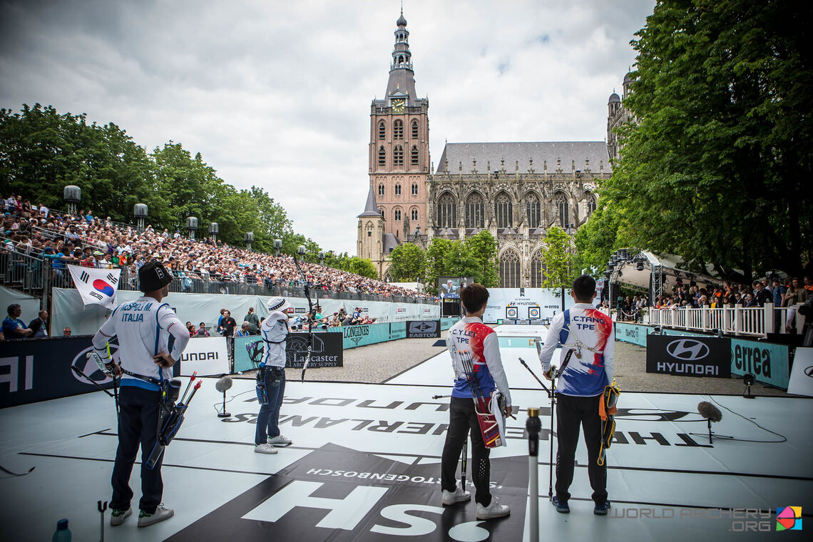The arena at the 2019 Hyundai World Archery Championships in ’s-Hertogenbosch, Netherlands.