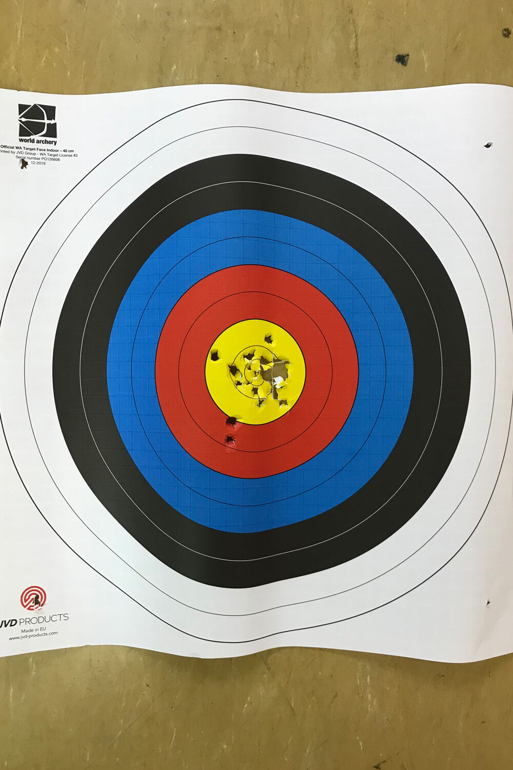 Erik Jonsson’s second-half target for the fourth remote stage of the 2021 Indoor Archery World Series.