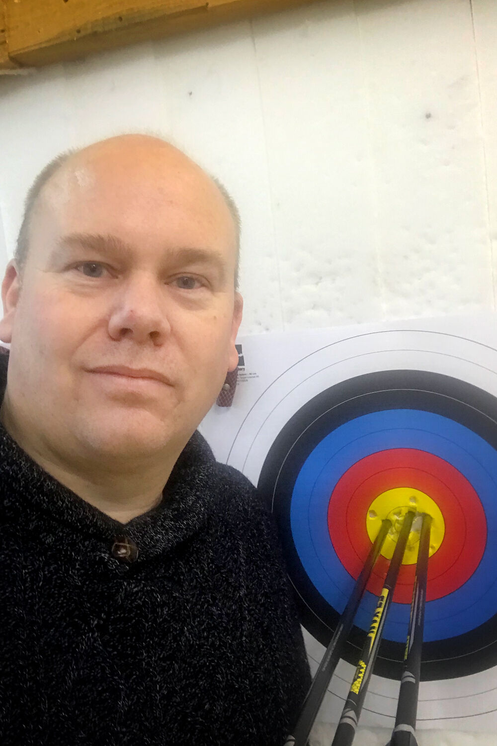 Erik Jonsson during the fourth remote stage of the 2021 Indoor Archery World Series.