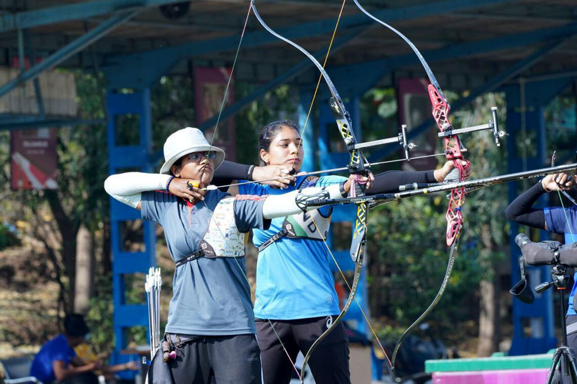 Archers shoot during the third Indian trials event for the Tokyo 2020 Olympic Games.