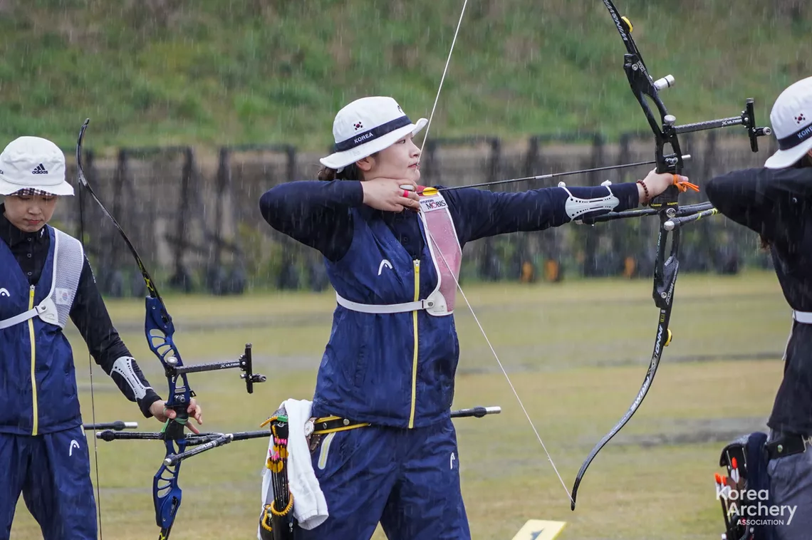 Kang Chae Young at the Korean national team trials in 2021.