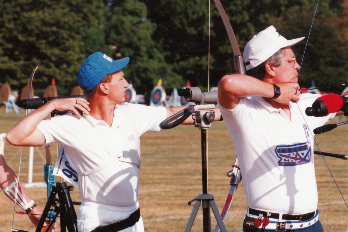 Allen Rasor shoots during college years.