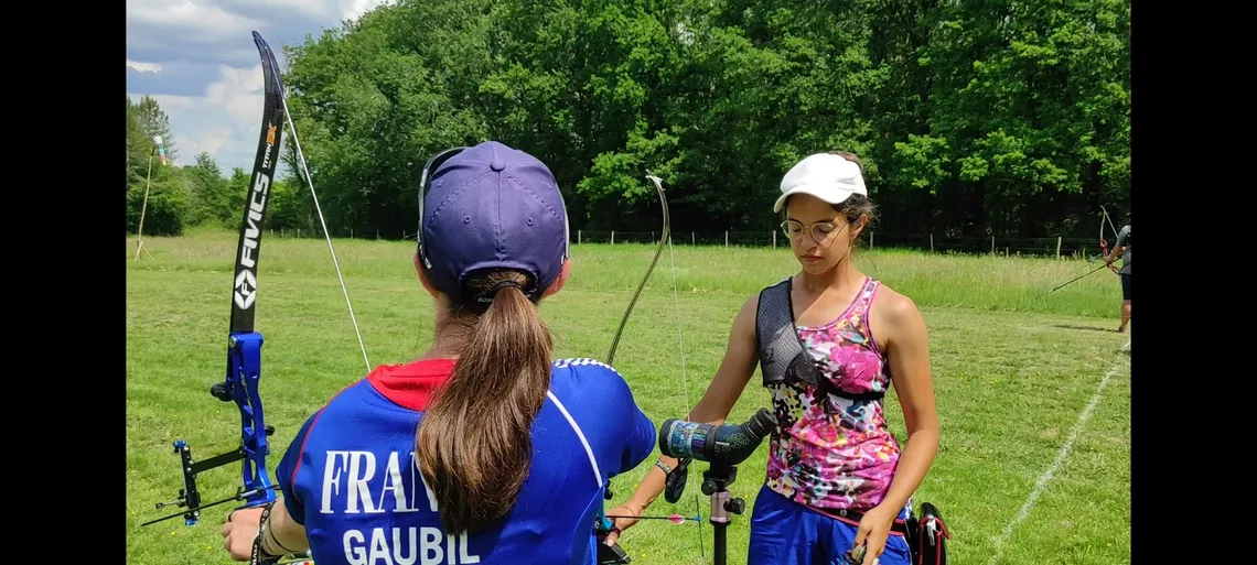 Audrey Adiceom at practice with Melanie Gaubil