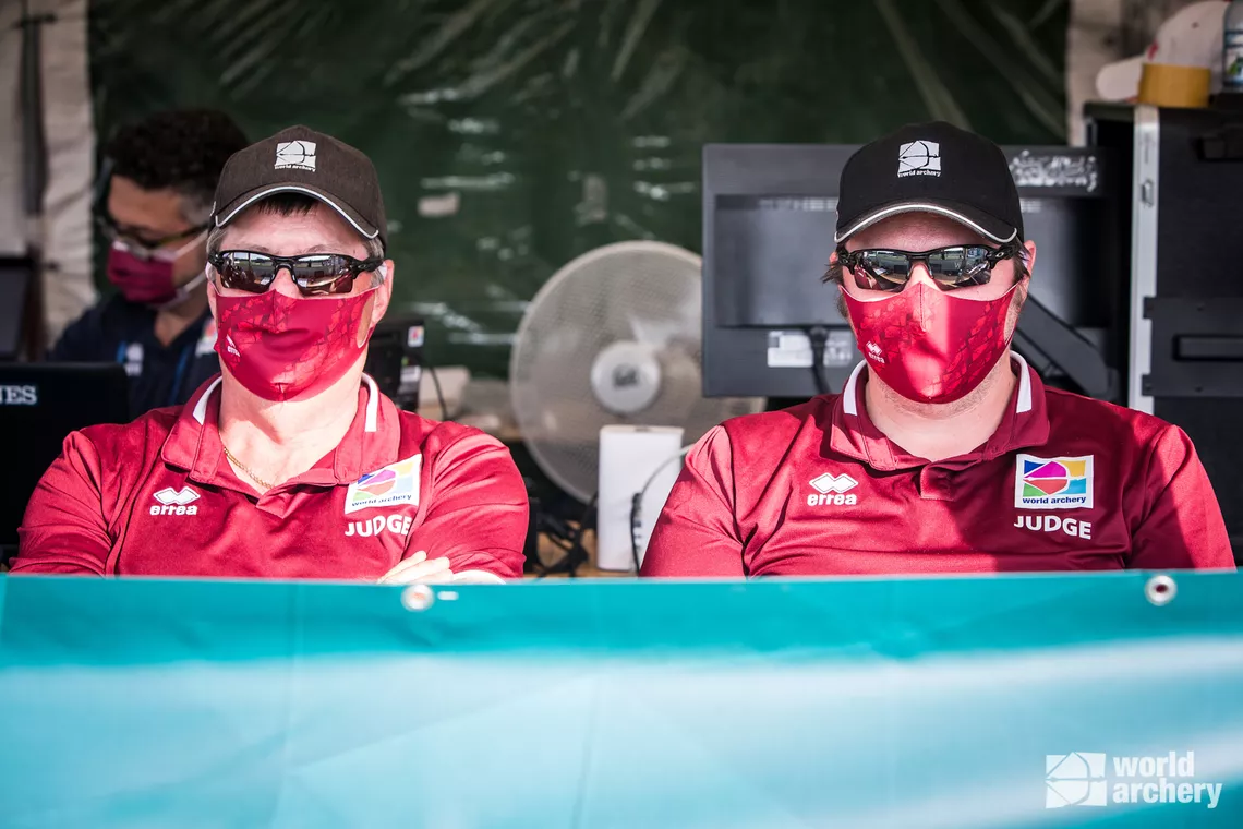 The Pottses at the 2021 World Archery Youth Championships in Wroclaw.