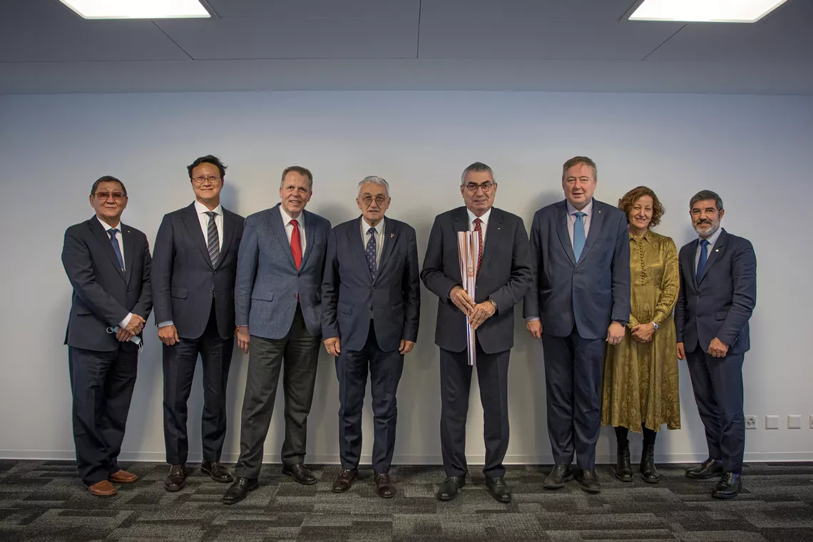 Members of the executive board at a meeting in December 2021.
