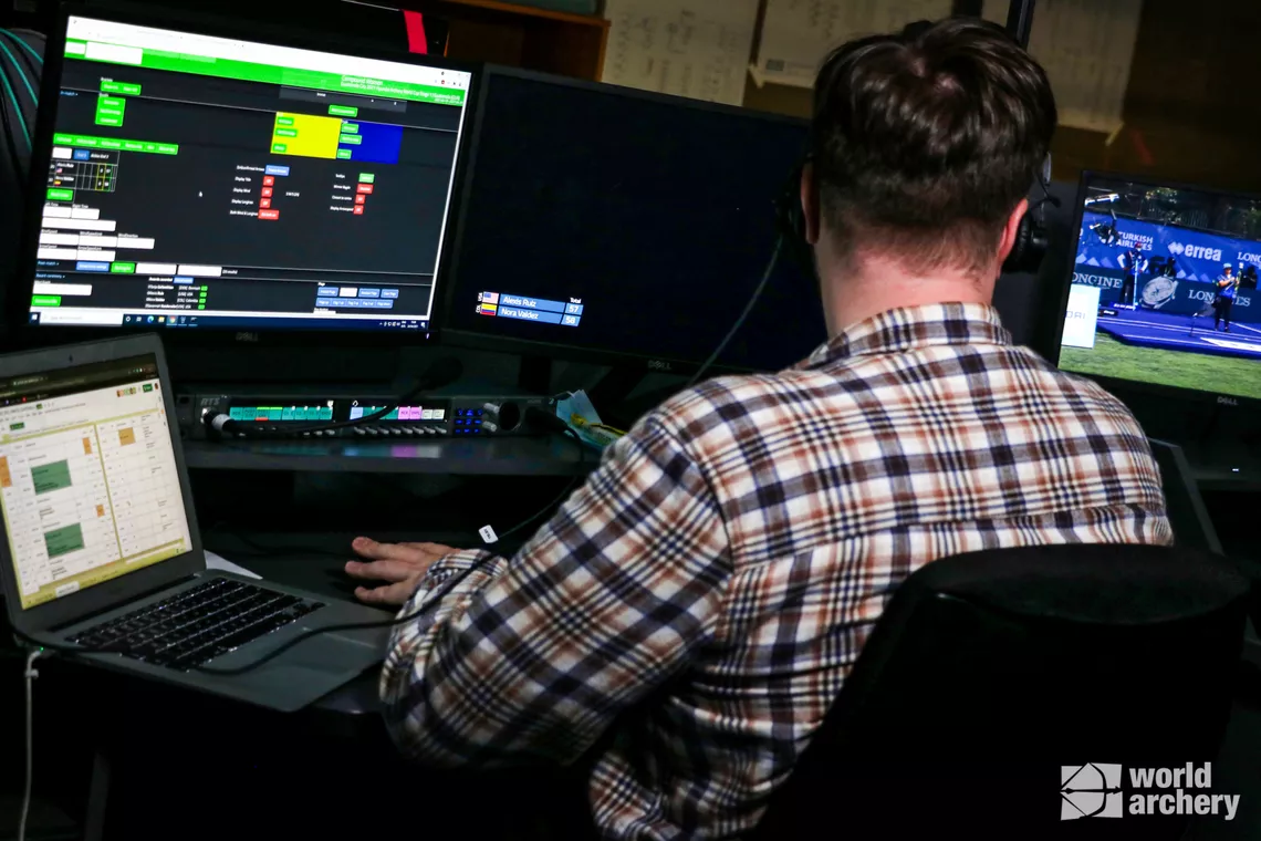Adding live production graphics to a broadcast feed remotely.