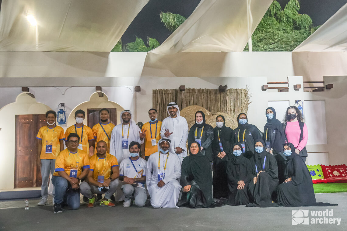 Officials and volunteers at Dubai 2022