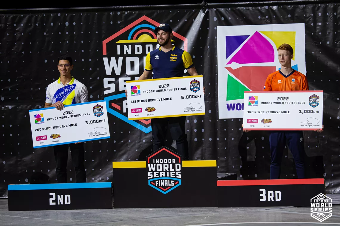Felix Wieser on top of the podium at Vegas 2022