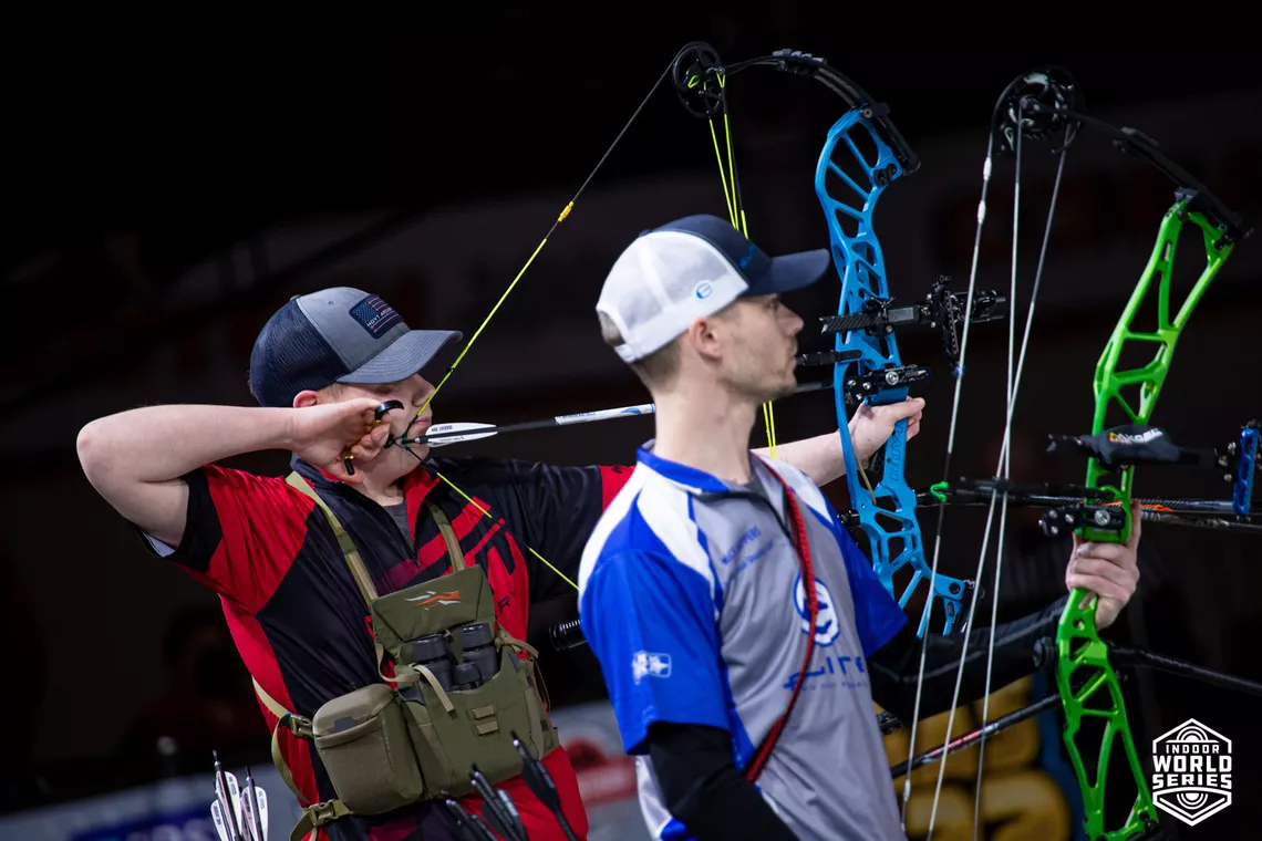 Bodie Turner shoots his last arrow of the Vegas Shootdown in 2022.