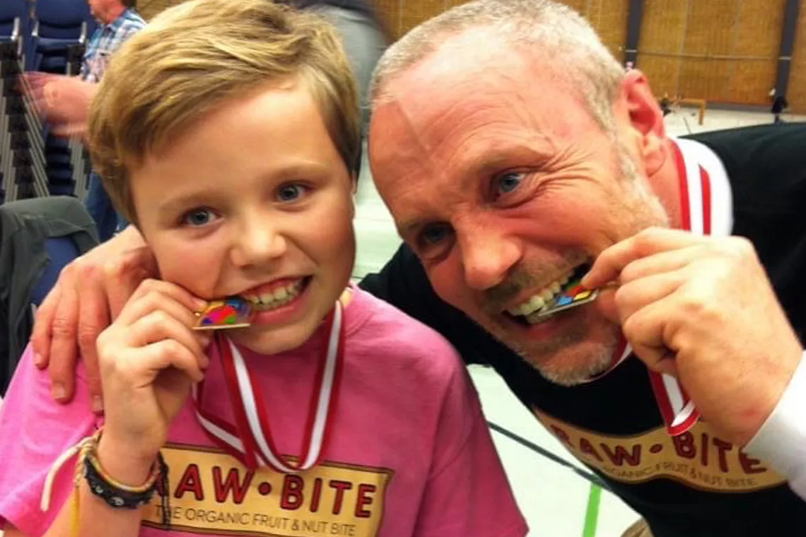 Mathias Fullerton and his father