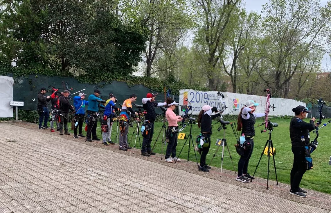 Pictures of the recurve, compound and barebow selection of 2022 for Spain