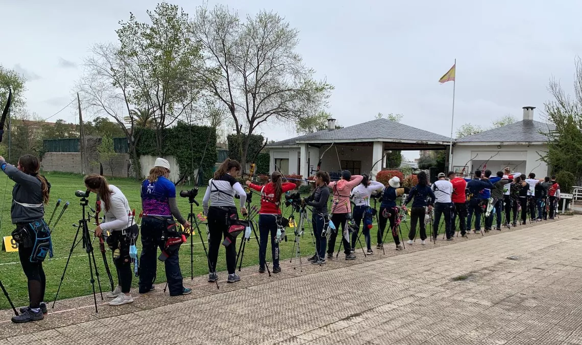 Pictures of the recurve, compound and barebow selection of 2022 for Spain