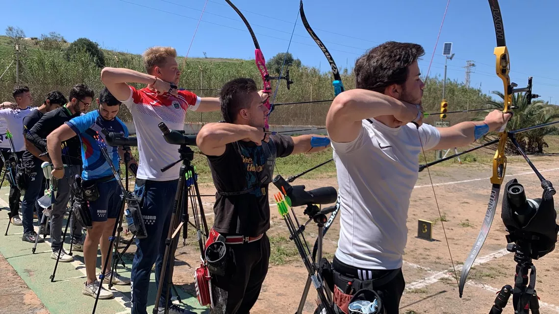 Pictures of the recurve, compound and barebow selection of 2022 for Spain