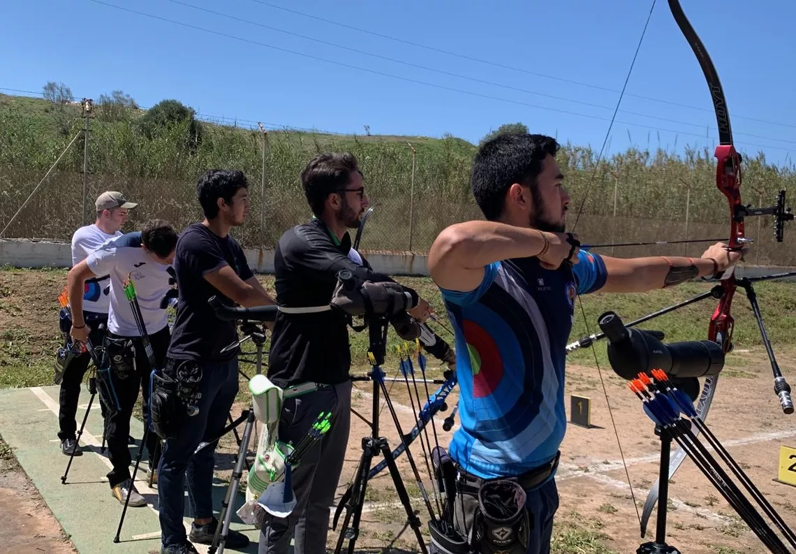 Pictures of the recurve, compound and barebow selection of 2022 for Spain