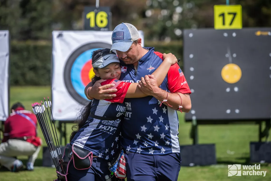 USA's Gabrielle Sasai and Brady Ellison at Antalya 2022