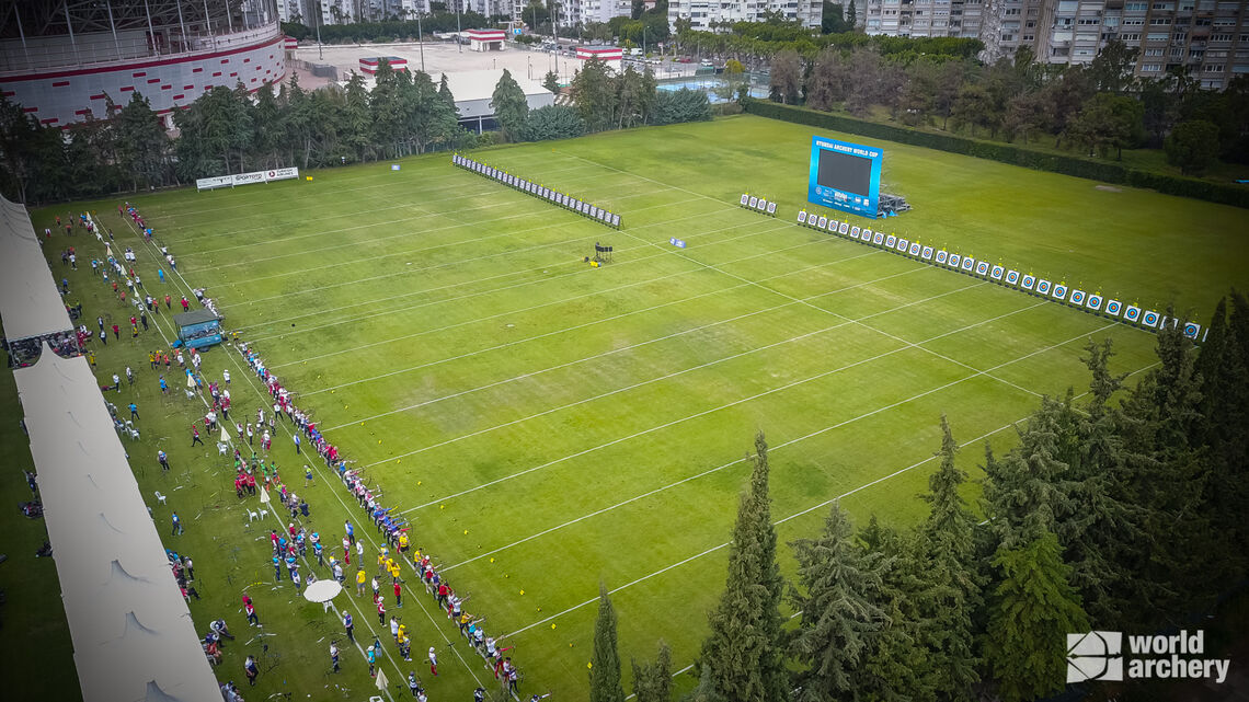 Mete Gazoz's home archery field in Antalya, Turkey