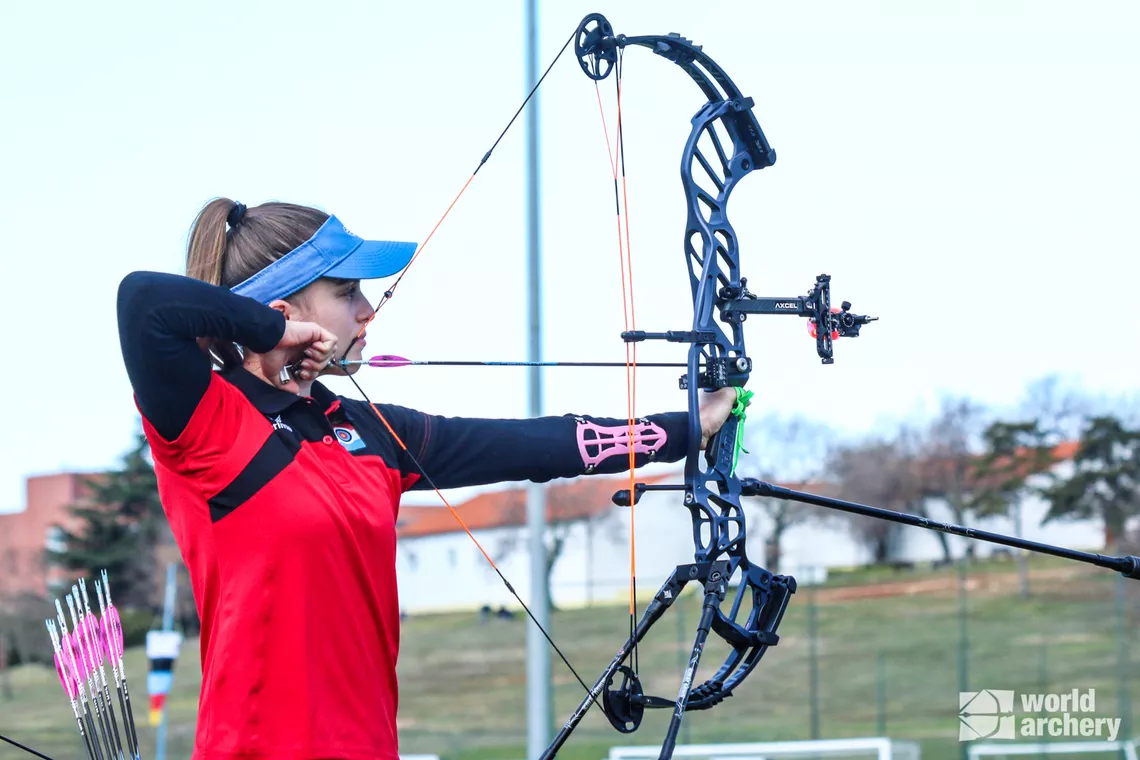 Mariya Shkolna in action at Porec 2021