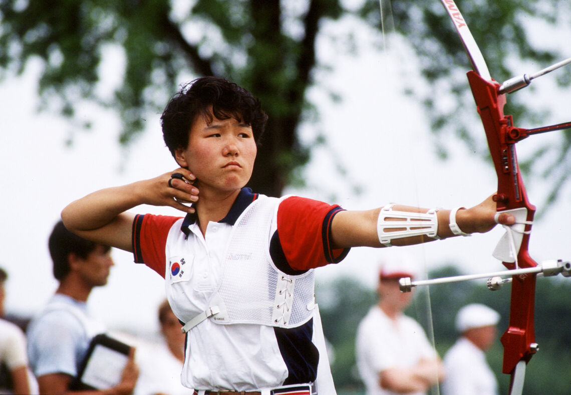 Kim Soo-Nyung at the 1989 World Archery Championships.