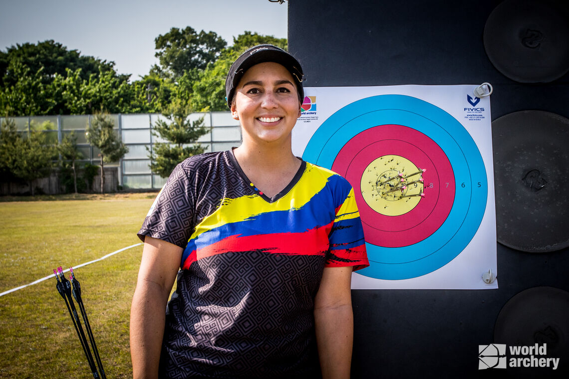 Sara Lopez at Gwangju 2022 after seeding top in qualification