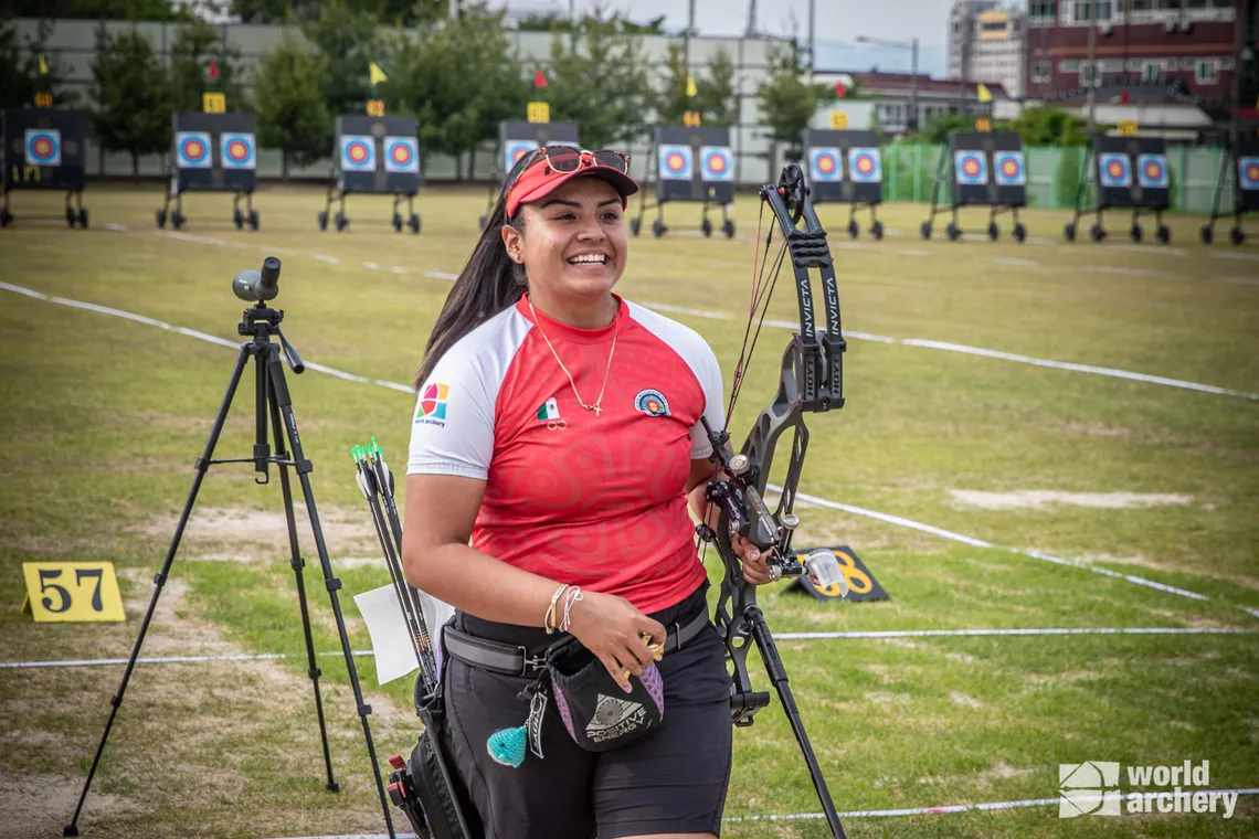 Dafne Quintero in Gwangju after confirming her final four spot