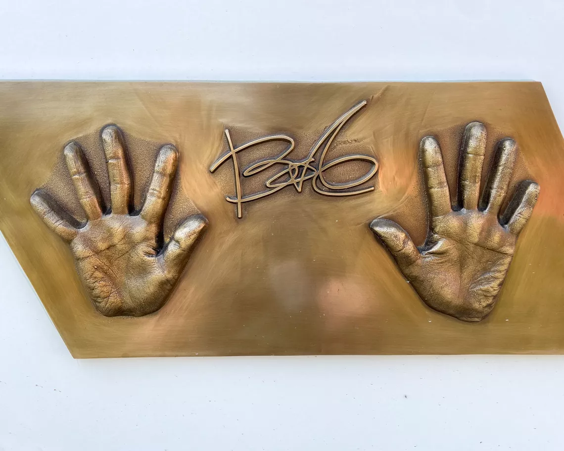Handprint of London 2012 Olympic Champion Ki Bo Bae.