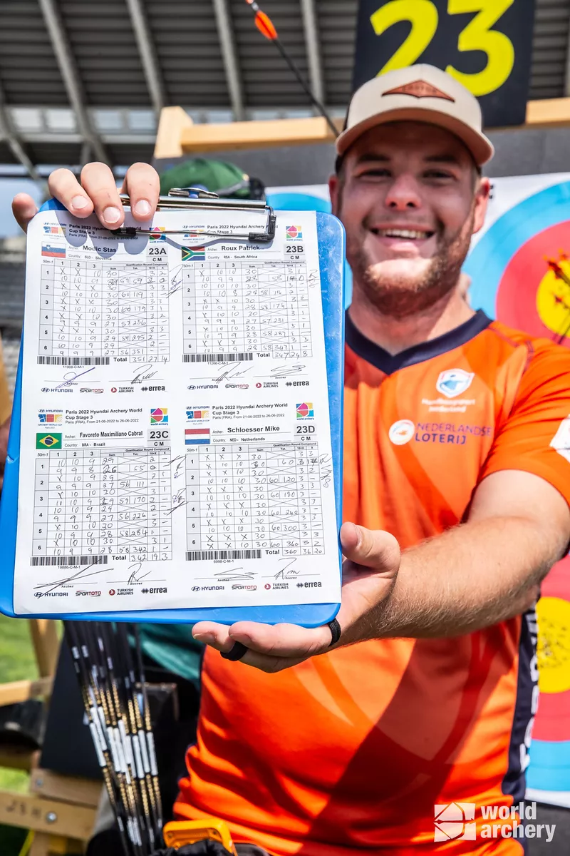 Mister Perfect shot a perfect 360 points for his first 36 arrows.