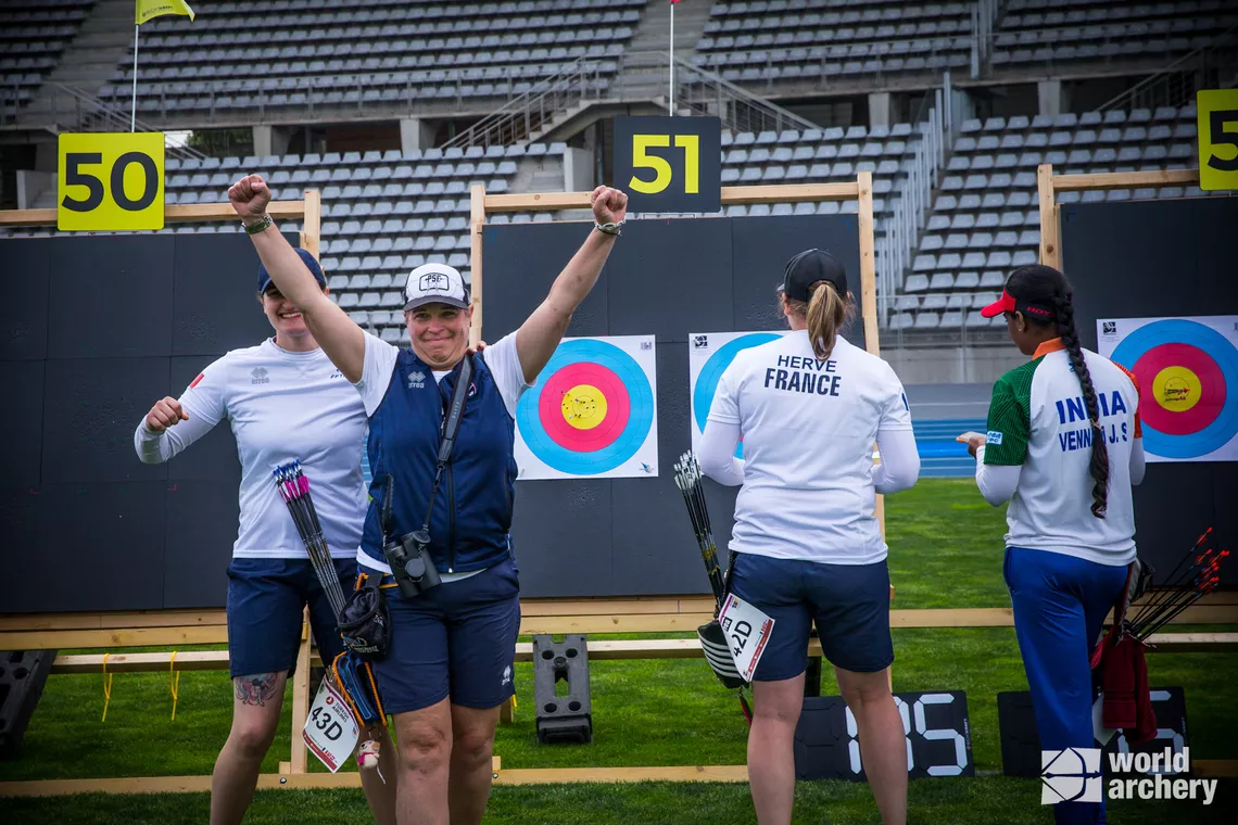 …but the team celebrated at the target.