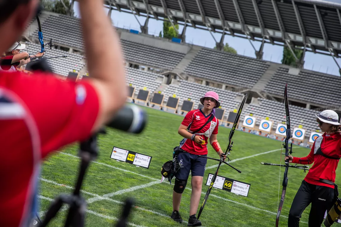 Penny Healey at Paris 2022 eliminations in the stadium 