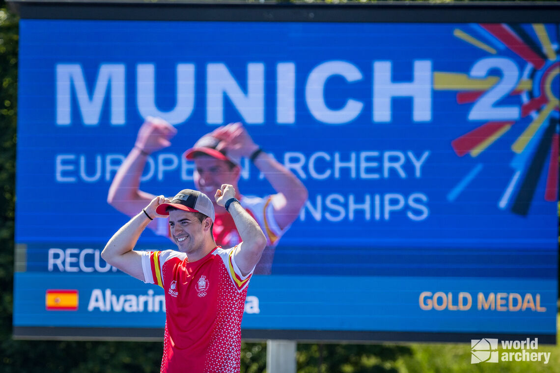 Miguel Alvarino Garcia at Munich 2022 after winning gold
