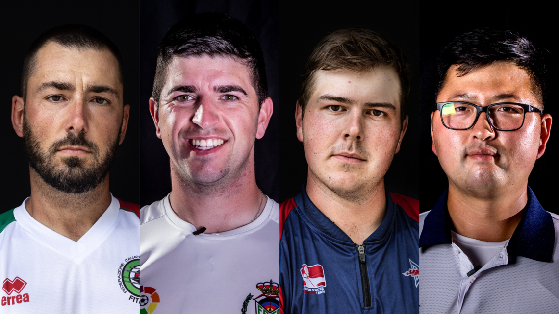 The recurve men's final four line-up for Medellin 2022