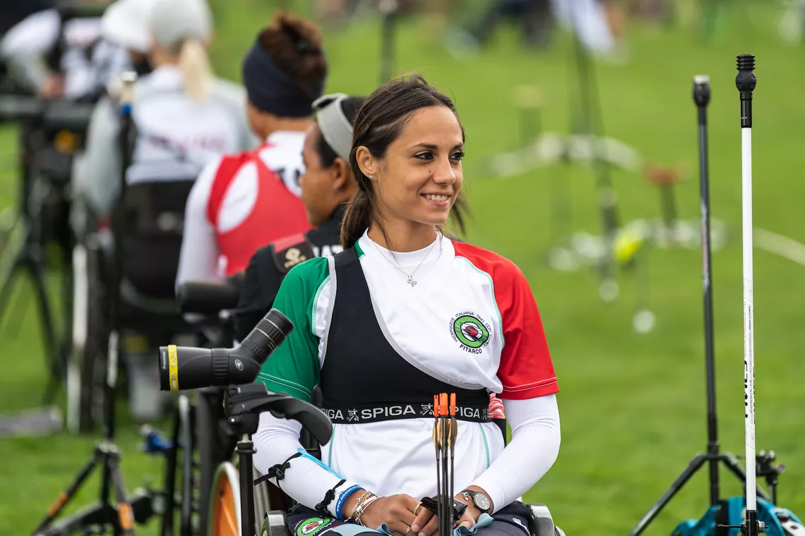 Triple World Para Champ gold medallist Vincenza Petrilli in action at Nove Mesto 2022